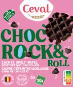 Ceval Choc'n Rock&Roll Speltwafel chocolade 150g